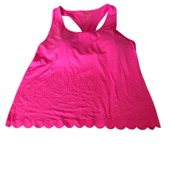 Lilly Pulitzer Claralee Top XL and Miesha Skort L Set Vibrant Aura Pink - Picture 6 of 13